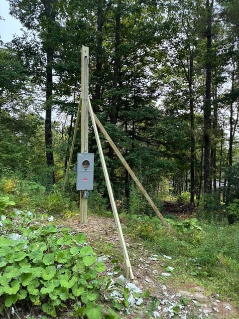 Temporary power for RV or new construction