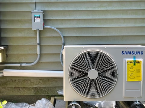 Hook up for heat pump